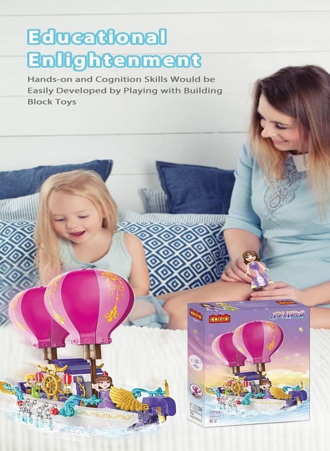 CIRBOX Fairy Ship Ballon Fairy Copter Girls & Friendstiny Blocks&Bricks Imagination&Pretend Play for Kids (Fairy-Copter) - Image 4